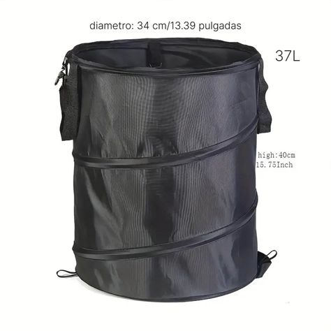 Basurero Plegable Negro-2