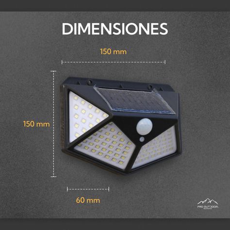 Aplique Triangular 100 Led Solar Contra Agua-1