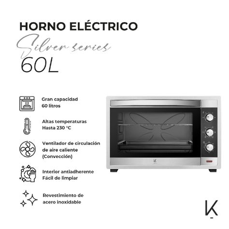 Horno Eléctrico Silver Series 60L Kitchen-It-3