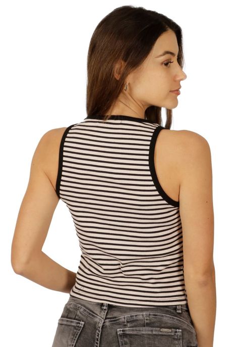 Polera Lia I Rayada Blanca-Negra Divino Jeans-1