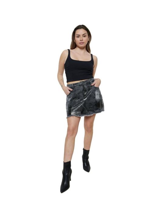 Falda Ganges II Negra Divino Jeans-0
