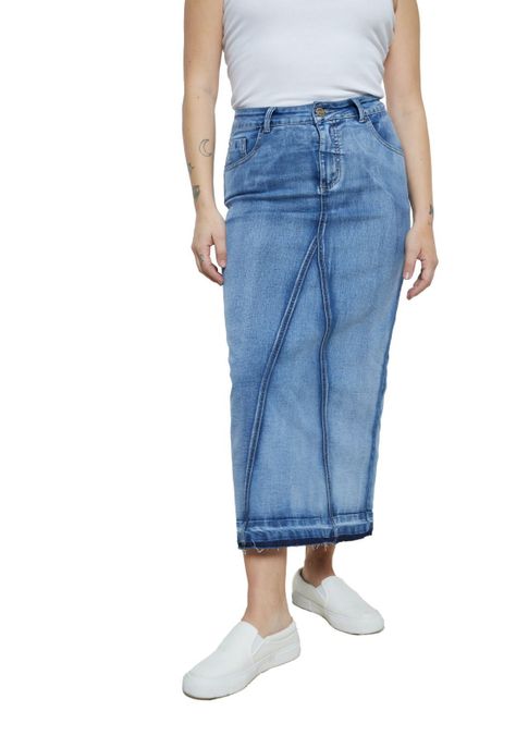 Falda Amur Celeste Divino Jeans-1