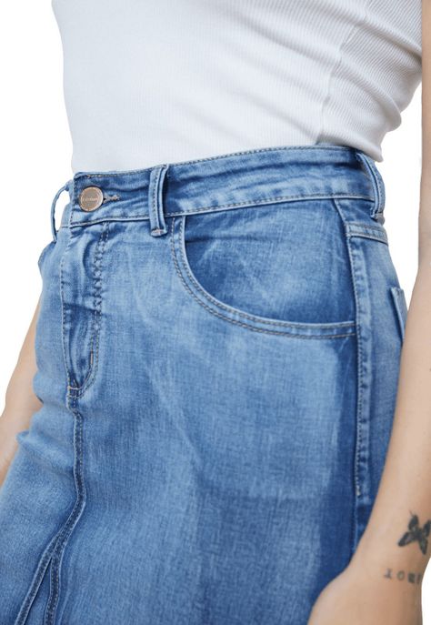Falda Amur Celeste Divino Jeans-4