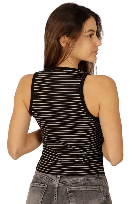 Polera Lia II Rayada Negra-Blanca Divino Jeans-1