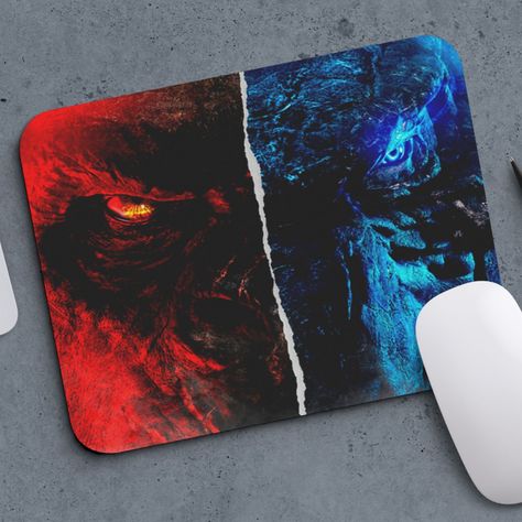 Mouse pad Godzilla y Kong  M433 24x20 cm x 3 mm  Neopreno ANHIZ-1
