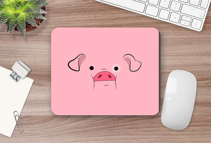 MOUSE PAD ANHIZ M233 CERDITO ROSA-2