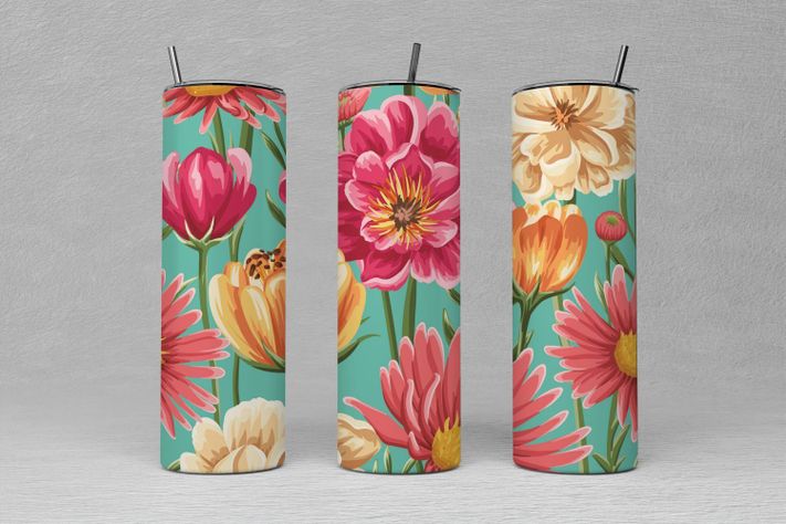 Vaso termico Tumbler TUMB3V3 Flores 600 ml-1
