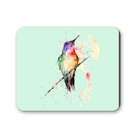 MOUSE PAD ANHIZ M3832 PAJARO WATERCOLOR-0
