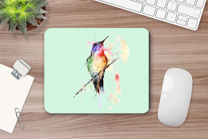 MOUSE PAD ANHIZ M3832 PAJARO WATERCOLOR-1