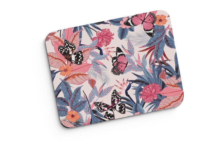 Mouse pad  Mariposa y flores M277-0