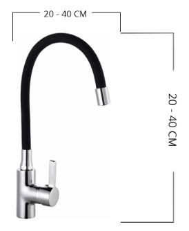 Monomando de lavaplatos Cuello Flexible-2