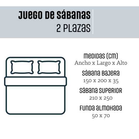 Juego de Sábanas Algodón Gris 300 Hilos 2 Plazas-5