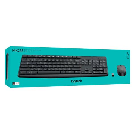 Combo Teclado y Mouse Inalambrico Logitech MK235 USB 1000dpi-5
