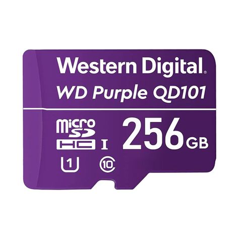 Tarjeta de Memoria MicroSD 256GB WD Purple SDXC Clase 10 4K-1
