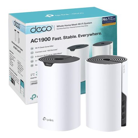 Sistema Wifi Mesh TP-Link Deco S7 AC1900 x2 Nodo Doble Banda-0