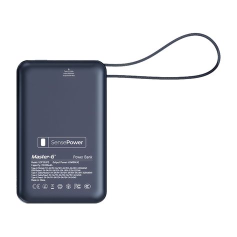 Cargador Portatil Bateria Power Bank Master-G 20.000mAh 65w-1