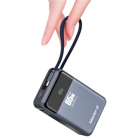Cargador Portatil Bateria Power Bank Master-G 20.000mAh 65w-5