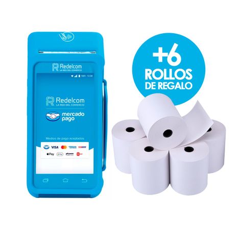 Terminal Pos Redelcom Maquina Pago Mobile R3 Smart +6 Rollos-0