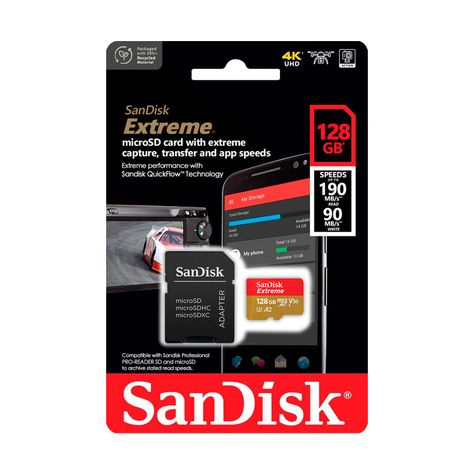 Tarjeta de Memoria MicroSD SanDisk 128GB + Adaptador 190MB/s-3