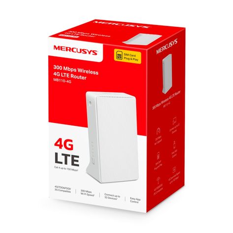 Router Inalambrico Mercusys MB110-4G SIM 4G LTE 300Mbps-3