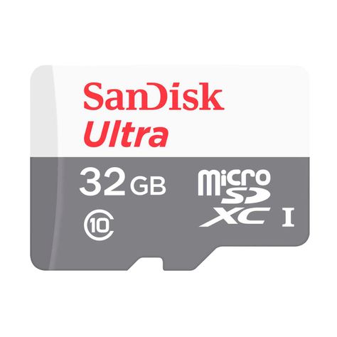Tarjeta De Memoria MicroSD 32Gb Sandisk + Adaptador 100mb/s-1