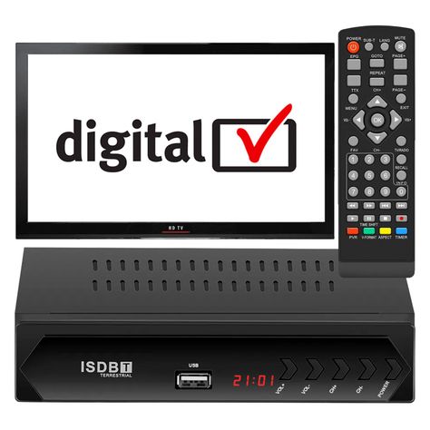 Sintonizador Tv Digital FHD ISDBT Terrestrial USB HDMI RCA-0