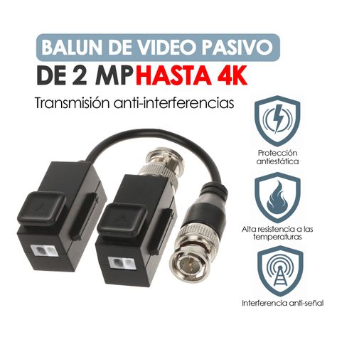 Balun de Video Pasivo Hikvision HD-TVI/CVI/AHD/CVBS 2MP a 4K-3