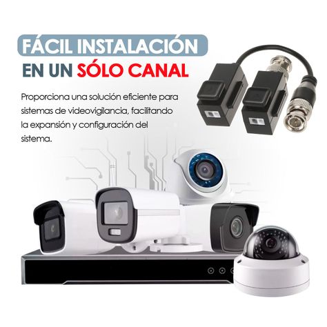 Balun de Video Pasivo Hikvision HD-TVI/CVI/AHD/CVBS 2MP a 4K-6