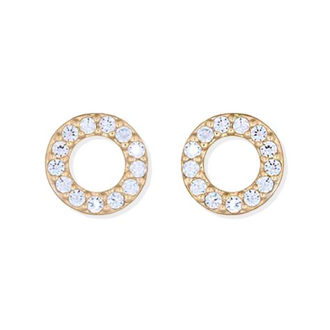 Aros Aritos Circulos Circones Plata Con Baño De Oro Mabelita-0