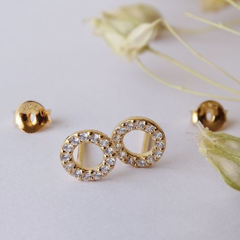 Aros Aritos Circulos Circones Plata Con Baño De Oro Mabelita-1