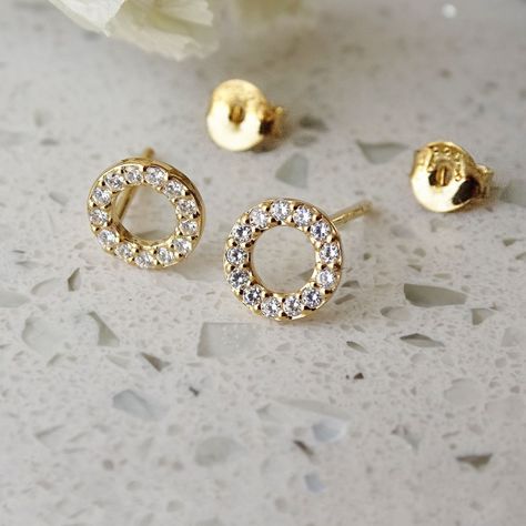 Aros Aritos Circulos Circones Plata Con Baño De Oro Mabelita-2