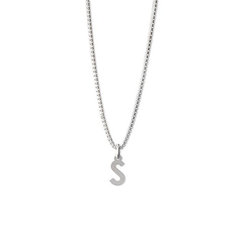 Cadena De Plata Mujer Con Inicial S - MABELITA-0
