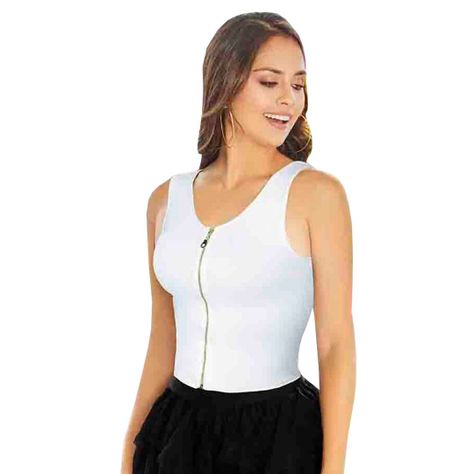 Blusa de Moda con cierre frontal escote espalda y manga sisa-0