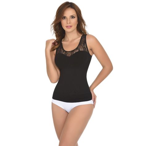 Polera Modeladora control de abdomen diseño en blonda-0