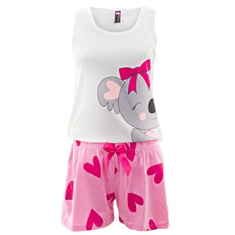 Pijama Colombiana en Polialgodón - Koala con lazo-0