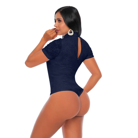 Body Moldeador con faja interna en Powernet, diseño blonda-1