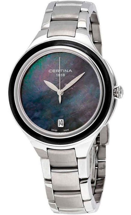 Certina Ds Queen Cuarzo Esfera Negra Mother Of Pearl-1