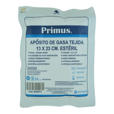 APOSITO DE GASA TEJIDA 13X23CM ESTERIL 10 UNIDADES-0