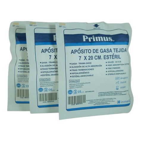 APOSITO DE GASA TEJIDA 7X20CM ESTERIL 50 UNIDADES-2