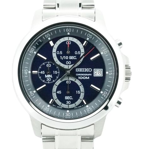 Reloj Seiko Cronografo Esfera Azul 100m SKS443-0