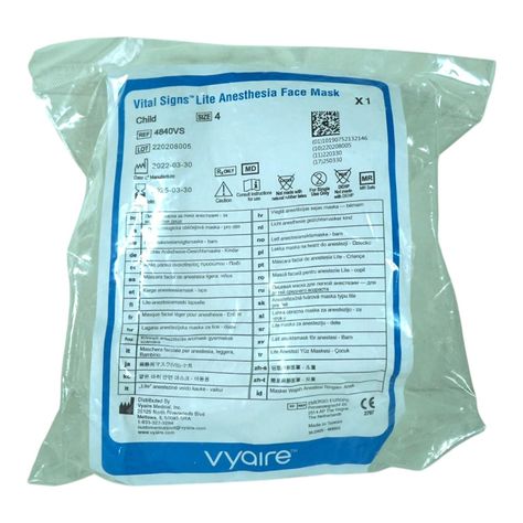 MASCARILLA DE ANESTESIA COJIN INFLABLE - TALLA 4-3