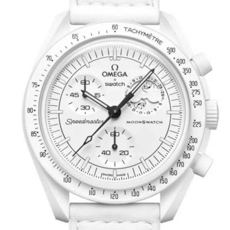 Reloj Swatch Moonswatch Moonphase Snoopy Blanco-0