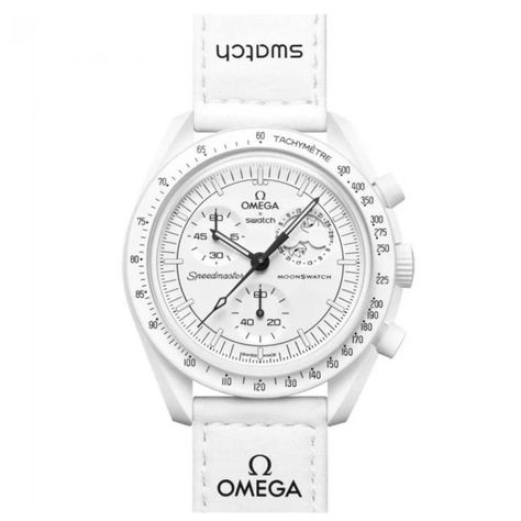 Reloj Swatch Moonswatch Moonphase Snoopy Blanco-1