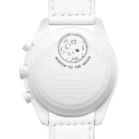 Reloj Swatch Moonswatch Moonphase Snoopy Blanco-2