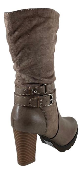 Botin Mujer Via Uno Color Taupe Forro Textil-1