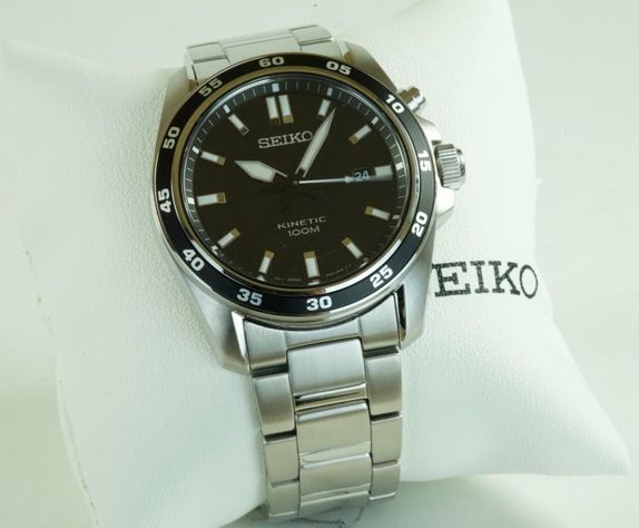 Reloj Seiko Kinetic Esfera Negra Auto-cuarzo-4