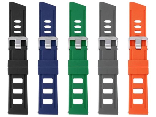 Correa Reloj Caucho Fkgj Variedad Colores 20mm 22mm-1