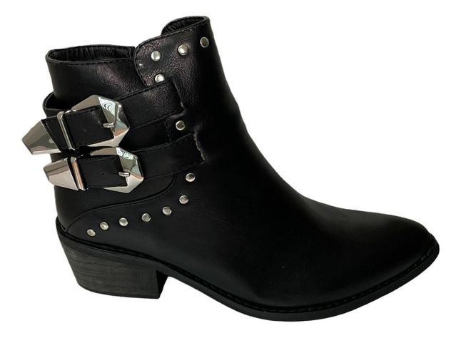 Botin Via Uno Negro Modelo 12083417-0