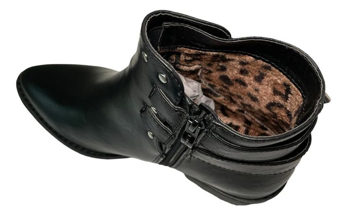 Botin Via Uno Negro Modelo 12083417-2