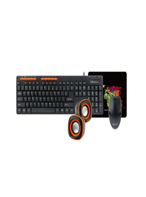 Kit 4 En 1 Mouse Teclado Mousepad Y Parlante MT-C105 - Meetion-0